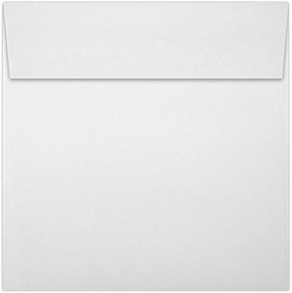 LUXPaper Square Invitation Envelopes | Peel & Press | 6" x 6" | Bright White | 70lb. Text | 50 Qty
