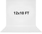 12x10 FT White Backdrop Background for Photography, 100% Polyester Photo Booth Backdrop Foldable Washable White Screen for Portrait Photoshoots Booth Party Video Studio