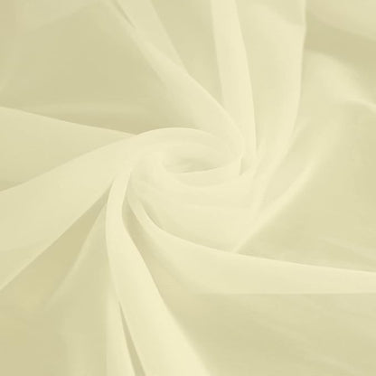 Window Light Yellow Sheer Curtains 130 Inches Long 2 Panels Sheer Curtain Basic Rod Pocket Panel for Bedroom Children Living Room Yard Kitchen (Light Yellow, 52" W x 130" L | 2 pcs)