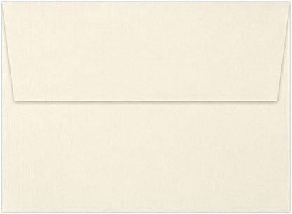 LUXPaper A7 Invitation Envelopes | Peel & Press | 5 1/4" x 7 1/4" | Natural Linen | 80lb. Text | 1,000 Qty