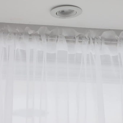 Window White Sheer Curtains 51.8x83.8 Inches Long 2 Panels Sheer Curtain Basic Rod Pocket Panel for Bedroom Children Living Room Yard Kitchen (White, 51.8" W x 83.8" L | 2 pcs)