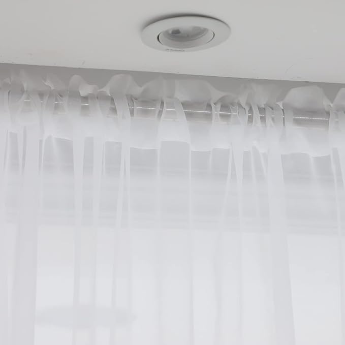 Window White Sheer Curtains 51x83 Inches Long 2 Panels Sheer White Curtains Basic Rod Pocket Panel for Bedroom Children Living Room Yard Kitchen (White, 51" W x 83" L | 2 pcs)