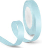 5/8 Inch 25 Yards Satin Ribbon Light Blue, Solid Color Fabric Ribbon for Gift Wrapping, Wedding, Polyester Gift Ribbon for Birthday Party Decoration, Craft, Hair, Floral, Sewing
