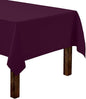 Gee Di Moda Rectangle Tablecloth - 60 x 126 Inch Eggplant Table Cloth for 8 Foot Rectangle Table - Heavy Duty Washable Fabric - for 8 Ft Buffet Table, Holiday Party, Dinner, Wedding & Baby Shower