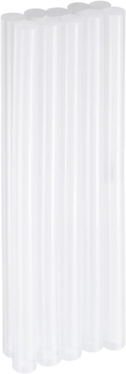 HARFINGTON 10pcs Hot Glue Sticks 0.43" Dia x 7.48" Long EVA Mini Hot Melt Adhesive Glue Stick for Hot Melt Gun Wood Plastic Glass Flowers Fabrics Foam, Clear