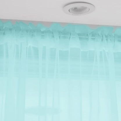 Window Lake Blue Sheer Curtains 95 Inches Long 2 Panels Sheer Curtain Basic Rod Pocket Panel for Bedroom Children Living Room Yard Kitchen (Lake Blue, 52" W x 95" L | 2 pcs)