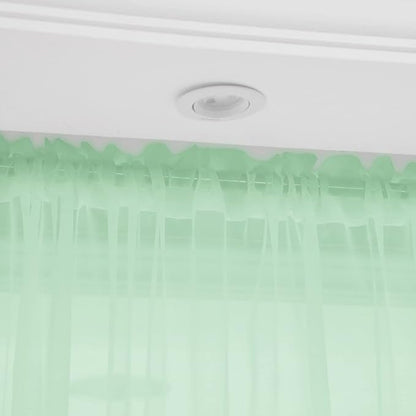 Window Light Green Sheer Curtains 84 Inches Long 2 Panels Sheer Curtain Basic Rod Pocket Panel for Bedroom Children Living Room Yard Kitchen (Light Green, 52" W x 84" L | 2 pcs)