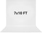 7 x 10 FT White Backdrop, 100% Polyester Photography Backdrop Foldable Washable White Screen for Photoshoot YouTube Zoom Studio Photo Video Recording