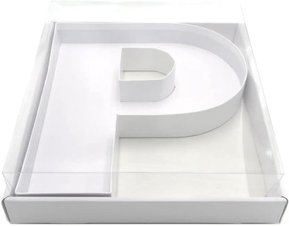 12" Fillable Cardboard Letter Charcuterie Gift Cupcake Box With Cover Sweets Packaging (P)