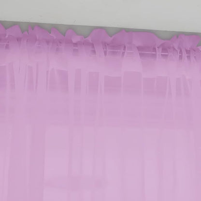 Window Pink Sheer Curtains 120 Inches Long 2 Panels Sheer Curtain Basic Rod Pocket Panel for Bedroom Children Living Room Yard Kitchen (Pink, 52" W x 120" L | 2 pcs)