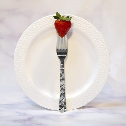 Plastic Cutlery Silverware Extra Heavyweight Disposable Flatware, Full Size Cutlery Combo, Silver Pebbled, 80 Forks, 40 Spoons, 40 Knifes, Value Pack 160 Count