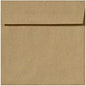 LUXPaper Square Invitation Envelopes | Peel & Press | 5" x 5" | Grocery Bag Brown | 70lb. Text | 50 Qty