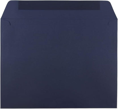 JAM PAPER 9 x 12 Booklet Premium Envelopes - Navy Blue - Bulk 1000/Carton