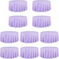 LTC LINENS 10 Pack 120 Inch Round Tablecloth Lavender for 60 Inch Round Table - Bulk Round Table Cover - Washable, Wrinkle Resistant Polyester Fabric Cloth for Wedding, Party