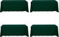 BRILLMAX 4 Pack Hunter Green Tablecloths for 8 Foot Rectangle Tables 90 x 156 Inch - 8ft Rectangular Bulk Linen Polyester Fabric Washable Cloth Cover for Wedding Reception Banquet Birthday Party