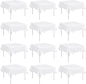 fani 12 Pack Square Tablecloth 52 x 52 Inch, White Tablecloth for Square Table, Washable Polyester Table Cloth, Fabric Table Cover for Wedding Parties Restaurant Buffet