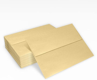 LUXPaper A7 Invitation Envelopes | Peel & Press | 5 1/4" x 7 1/4" | Blonde Metallic | 80lb. Text | 250 Qty