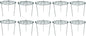 12 x 16 inch Poeny Cage Grow Through Grid Plant Brace Flower Support Rings, Pack of 10 Round Metal Plant Stakes Rings, Strong Large Garden Supports for Flowers, Peonies, Rose, Lily