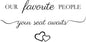 3 Pcs Wedding Seating Chart Decal Stickers DIY Our Favorite People Your Seat Awaits Vinyl Decal Wedding Sign Decor Seating Chart Board Mirror Stickers(Black)