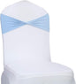 VDS Pack of 25 PCS | Baby Blue | Spandex Chair Sashes Bows Without Buckle | Stretch Elastic Banquet Universal Folding Chair Band Tie with for Wedding Party Conference Celebration Event Decoration