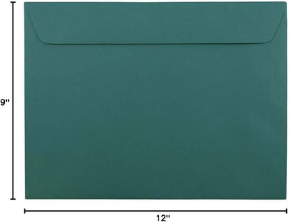 JAM PAPER 9 x 12 Booklet Premium Envelopes - Teal - 50/Pack