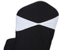 VDS Pack of 25 PCS | White | Spandex Chair Sashes Bows Without Buckle | Stretch Elastic Banquet Universal Folding Chair Band Tie with for Wedding Party Conference Celebration Event Decoration