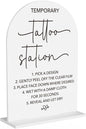 Wedding Tattoo Sign Temporary Tattoo Station Sign for Wedding Engagement Bridal Shower Bachelor Party Tattoo Bar Acrylic sign for Table Desk