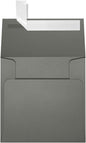 LUXPaper Square Invitation Envelopes | Peel & Press | 3 1/4" x 3 1/4" | Smoke Gray | 80lb. Text | 50 Qty