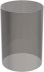 Electroplated Glass Hurricane Mirror Effect Cylinder Candle Holder Bottomless Glass Sleeve Lamp Shade Replacement (Grey,3X8)