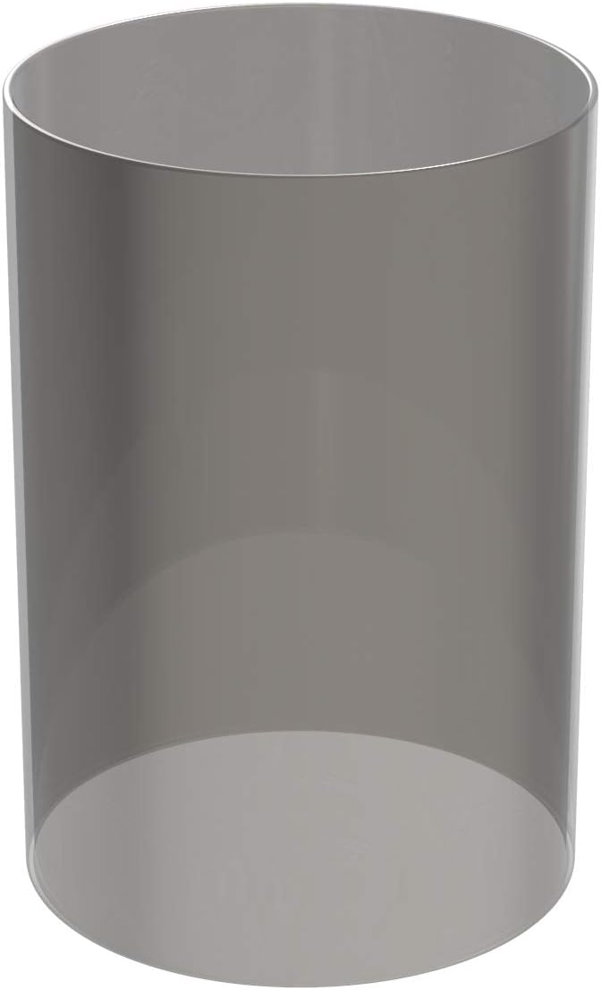 Electroplated Glass Hurricane Mirror Effect Cylinder Candle Holder Bottomless Glass Sleeve Lamp Shade Replacement (Grey,4X10)