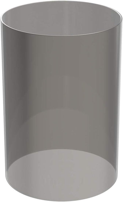 Electroplated Glass Hurricane Mirror Effect Cylinder Candle Holder Bottomless Glass Sleeve Lamp Shade Replacement (Grey,4X4)