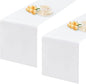 2 Pack White Table Runner 12 x 90 Inch Solid Color Farmhouse Runners Coffee Table Dresser for Daily Party Home Decoration