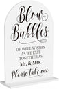 Wedding Blow Bubbles Sign, Blow Bubbles Desk Decor, Wedding Ceremony Party Reception Table Desk Acrylic Decor