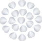 PATIKIL 20 Pcs Natural Heart Shaped Crystal Stone, 0.6 Inch Mini Polished Love Gemstone Crystal, Pocket Rock Engraved Worry Stones for Women Gifts Meditation, White