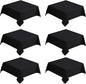 VidaFete Square Tablecloth 6 Pack 52 x 52 Inch Tablecloths Stain Wrinkle Resistant Polyester Dining Table Cover for Kitchen Dinning Party Wedding Rectangular Tabletop Buffet Decoration(Black)