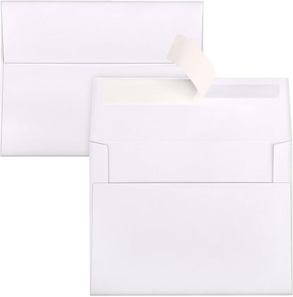 500 Pack A2 Invitation Envelopes - White Envelopes Self Seal, 4-3/8 x 5-3/4 Wedding Envelope Bulk for Photos, Postcards, RSVPs, Thank You Notes, Greeting Cards, Announcements