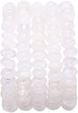 Natural White Quartz Crystal Stone Rondelle 5x8mm Loose Semi Gemstone Beads for Jewelry Making 38cm