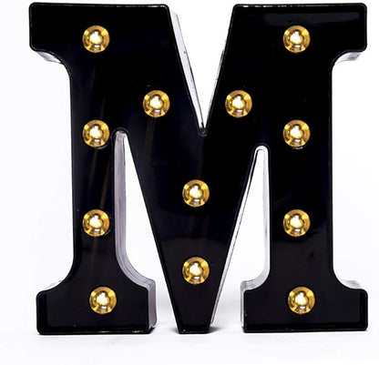 Foaky Black LED Marquee Number Lights Sign Light Up Marquee Number Lights Sign for Night Light Wedding Birthday Party Battery Powered Christmas Lamp Home Bar Decoration