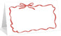 25 Pack Red Bow Wave Place Cards, Editable Name Cards for Table Setting, Tent Cards Food Label for Dinner Party, Bridal Shower, Wedding, Baby Shower and Events -T13