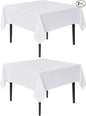 sancua White Square Tablecloths 54x54 Inch, 2 Pack - Fabric Table Cloth for Square or Round Tables, Washable Polyester Table Cover for Dinner, Holiday Party, Decorative Display Tables