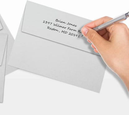 LUXPaper A7 Invitation Envelopes | Peel & Press | 5 1/4" x 7 1/4" | Gray | 80lb. Text | 100% Cotton | 1,000 Qty