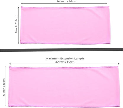 MDS Pack of 250 Spandex Chair Sashes Bows Elastic Stretch Dining Chair Bands Ties Without Slider Buckle Universal fits for Wedding Baby Shower Birthday Party Banquet Event Decoration - Pink