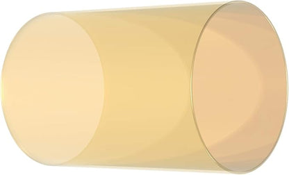 Electroplated Glass Hurricane Mirror Effect Cylinder Candle Holder Bottomless Glass Sleeve Lamp Shade Replacement (Gold,3X8)