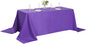 Rectangle Tablecloth 90x132 inch Washable Polyester Fabric Table Cloth for Wedding Party Dining Banquet Decoration（90x132,Purple）