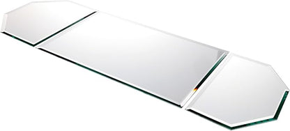 Plymor 36" x 12" Runner Set, 5mm Thick Beveled Glass Mirror
