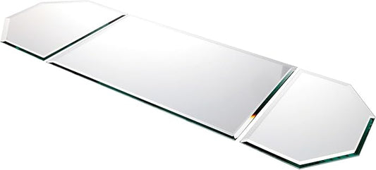 Plymor 36" x 12" Runner Set, 5mm Thick Beveled Glass Mirror