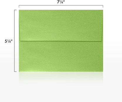 LUXPaper A7 Invitation Envelopes | Peel & Press | 5 1/4" x 7 1/4" | Fairway Metallic | 80lb. Text | 500 Qty
