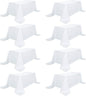 8 Pack White Table Cloth 90 x 156 Inch Rectangular Tablecloths for 8 Foot Rectangle Tables, Wrinkle Resistant White Tablecloth Washable Polyester Fabric Table Covers for Party Wedding Banquet