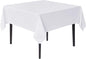 sancua White Square Tablecloths 60x60 Inch - Fabric Table Cloth for Square or Round Tables, Washable Polyester Table Cover for Dinner, Holiday Party, Decorative Display Tables