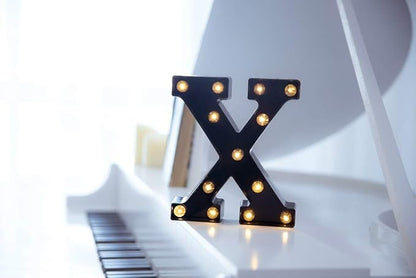 Foaky Black LED Marquee Number Lights Sign Light Up Marquee Number Lights Sign for Night Light Wedding Birthday Party Battery Powered Christmas Lamp Home Bar Decoration